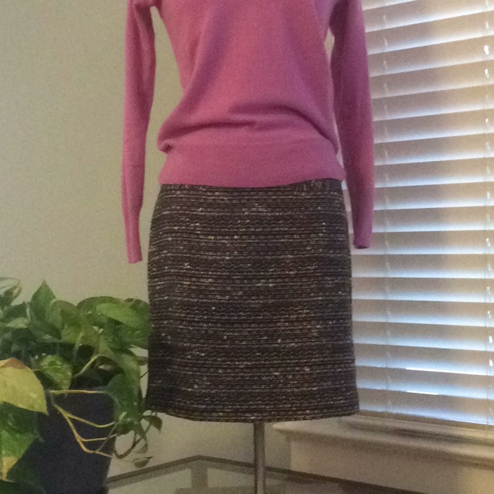 Lined Multi Colored Mini Skirt